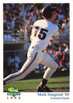 1992 Classic Best Everett Giants #1 Mark Saugstad Front
