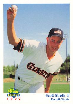 1992 Classic Best Everett Giants #8 Scott Stroth Front