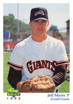 1992 Classic Best Everett Giants #12 Jeff Myers Front