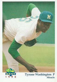 1992 Classic Best Fort Myers Miracle #16 Tyrone Washington Front