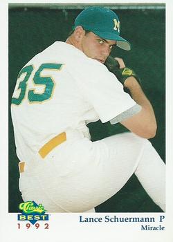 1992 Classic Best Fort Myers Miracle #24 Lance Schuermann Front