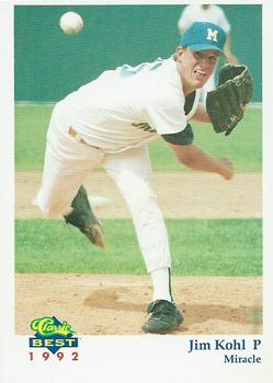 1992 Classic Best Fort Myers Miracle #25 Jim Kohl Front