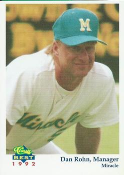 1992 Classic Best Fort Myers Miracle #26 Dan Rohn Front