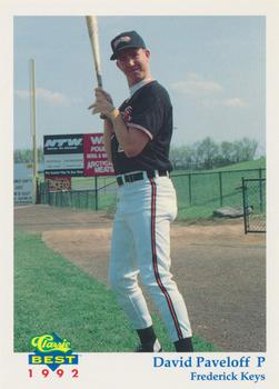 1992 Classic Best Frederick Keys #3 David Paveloff Front