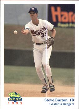 1992 Classic Best Gastonia Rangers #21 Steve Burton Front