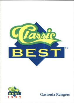 1992 Classic Best Gastonia Rangers #29 Logo Card Front