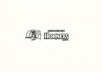 1992 Classic Best Greensboro Hornets #NNO Logo Card Back