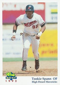 1992 Classic Best High Desert Mavericks #13 Tookie Spann Front