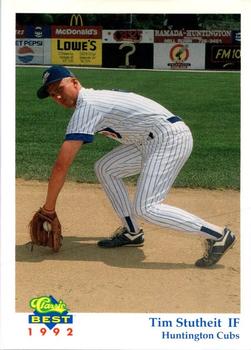 1992 Classic Best Huntington Cubs #24 Tim Stutheit Front