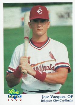 1992 Classic Best Johnson City Cardinals #8 Jose Vazquez Front