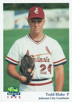 1992 Classic Best Johnson City Cardinals #25 Todd Blake Front