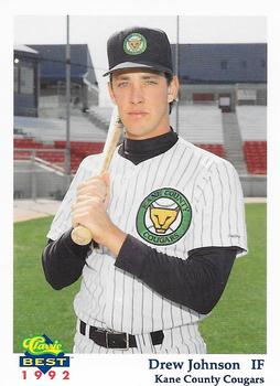 1992 Classic Best Kane County Cougars #2 Drew Johnson Front