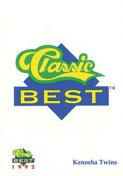1992 Classic Best Kenosha Twins #NNO Classic Logo Front