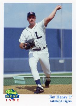 1992 Classic Best Lakeland Tigers #17 Jimmy Henry Front