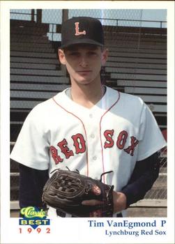 1992 Classic Best Lynchburg Red Sox #23 Tim VanEgmond Front