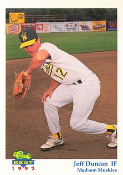 1992 Classic Best Madison Muskies #3 Jeff Duncan Front