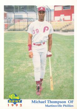 1992 Classic Best Martinsville Phillies #5 Michael Thompson Front