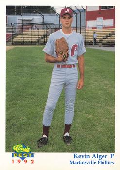 1992 Classic Best Martinsville Phillies #24 Kevin Alger Front
