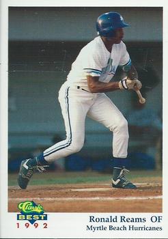 1992 Classic Best Myrtle Beach Hurricanes #9 Ronald Reams Front