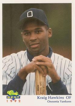 1992 Classic Best Oneonta Yankees #25 Kraig Hawkins Front