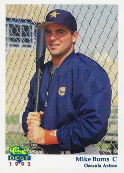 1992 Classic Best Osceola Astros #5 Mike Burns Front