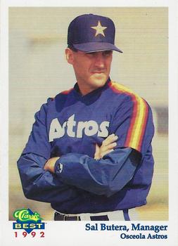 1992 Classic Best Osceola Astros #26 Sal Butera Front