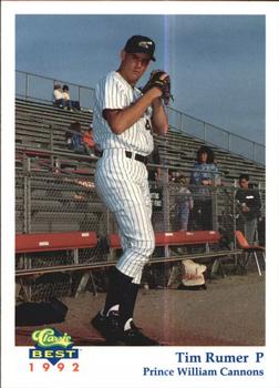 1992 Classic Best Prince William Cannons #13 Tim Rumer Front