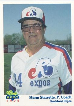 1992 Classic Best Rockford Expos #29 Herm Starrette Front