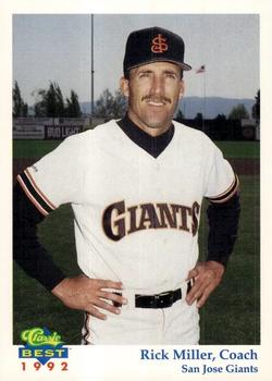 1992 Classic Best San Jose Giants #27 Rick Miller Front
