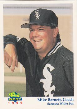 1992 Classic Best Sarasota White Sox #29 Mike Barnett Front