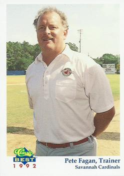 1992 Classic Best Savannah Cardinals #25 Pete Fagan Front