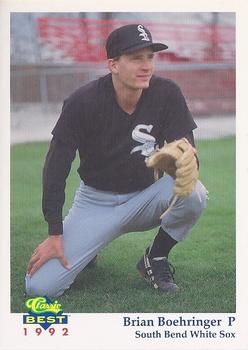 1992 Classic Best South Bend White Sox #1 Brian Boehringer Front