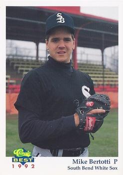 1992 Classic Best South Bend White Sox #11 Mike Bertotti Front