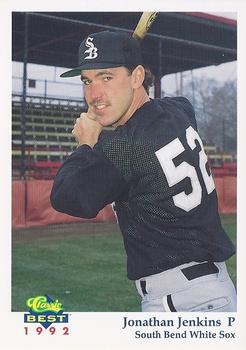 1992 Classic Best South Bend White Sox #12 Jonathan Jenkins Front