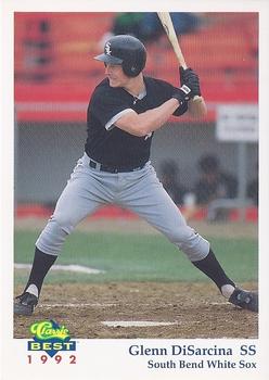1992 Classic Best South Bend White Sox #15 Glenn DiSarcina Front
