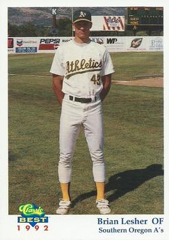 1992 Classic Best Southern Oregon A's #6 Brian Lesher Front
