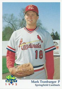 1992 Classic Best Springfield Cardinals #16 Mark Tranbarger Front