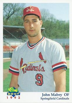 1992 Classic Best Springfield Cardinals #19 John Mabry Front