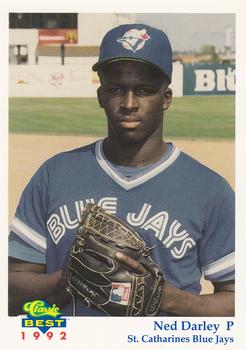 1992 Classic Best St. Catharines Blue Jays #8 Ned Darley Front