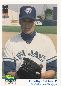 1992 Classic Best St. Catharines Blue Jays #23 Timothy Crabtree Front