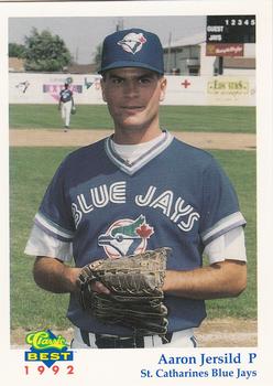 1992 Classic Best St. Catharines Blue Jays #26 Aaron Jersild Front