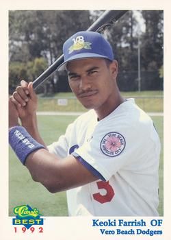 1992 Classic Best Vero Beach Dodgers #2 Keoki Farrish Front