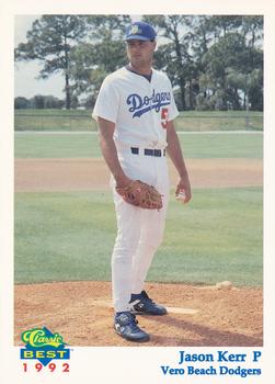 1992 Classic Best Vero Beach Dodgers #9 Jason Kerr Front