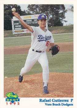 1992 Classic Best Vero Beach Dodgers #23 Rafael Gutierrez Front