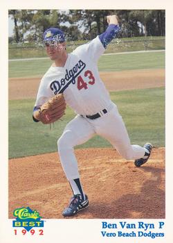 1992 Classic Best Vero Beach Dodgers #26 Ben Van Ryn Front