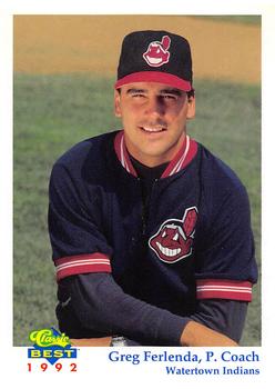 1992 Classic Best Watertown Indians #27 Greg Ferlenda Front