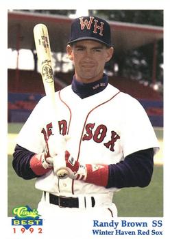 1992 Classic Best Winter Haven Red Sox #3 Randy Brown Front