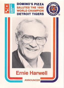 1988 Domino's Detroit Tigers #NNO Ernie Harwell Front