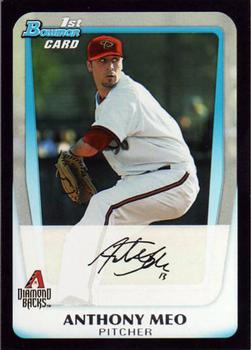 2011 Bowman Draft Picks & Prospects - Prospects #BDPP59 Anthony Meo Front