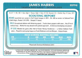 2011 Bowman Draft Picks & Prospects - Chrome Prospects #BDPP40 James Harris Back
